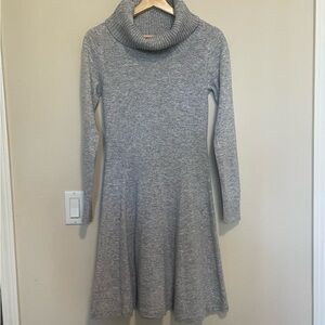 Gray Turtleneck Sweater Dress. Size S